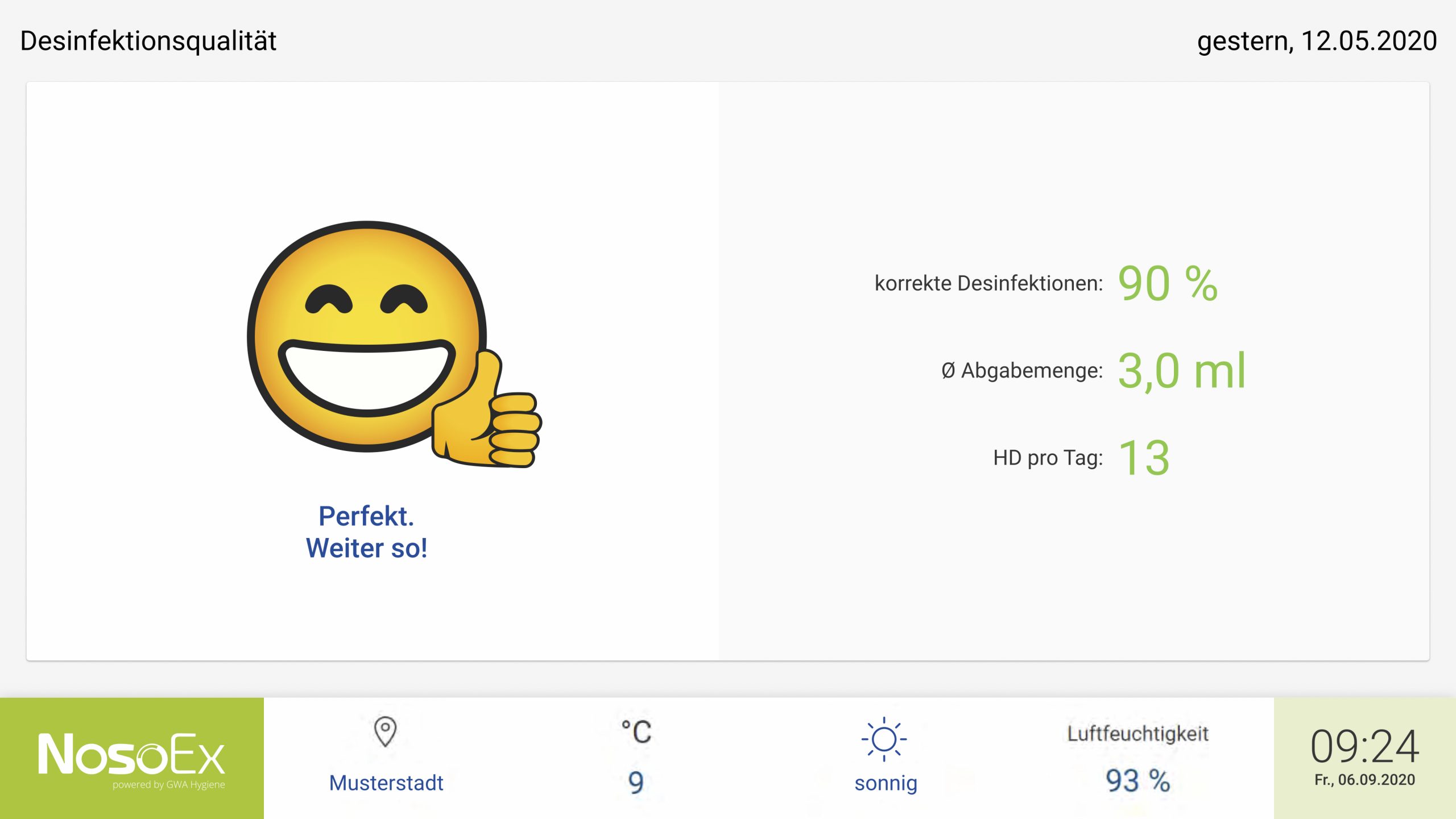 Smiley Feedback - Grüner Bereich